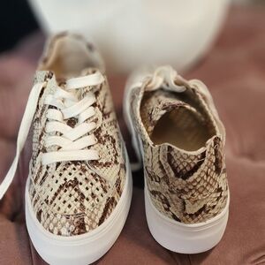 Vince Camuto Snake Print Sneakers